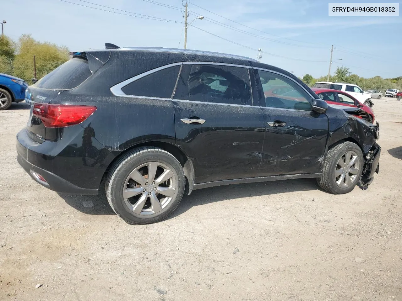 2016 Acura Mdx Advance VIN: 5FRYD4H94GB018352 Lot: 71111794