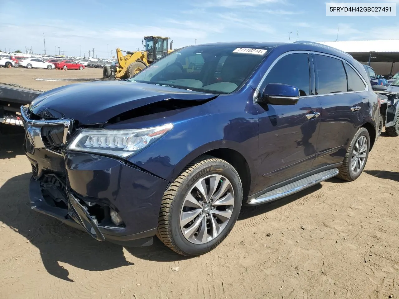 5FRYD4H42GB027491 2016 Acura Mdx Technology