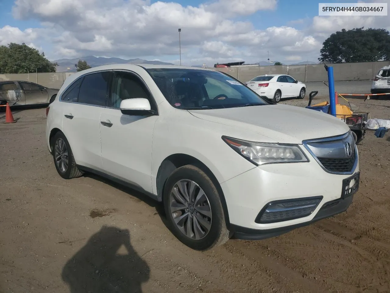 5FRYD4H44GB034667 2016 Acura Mdx Technology