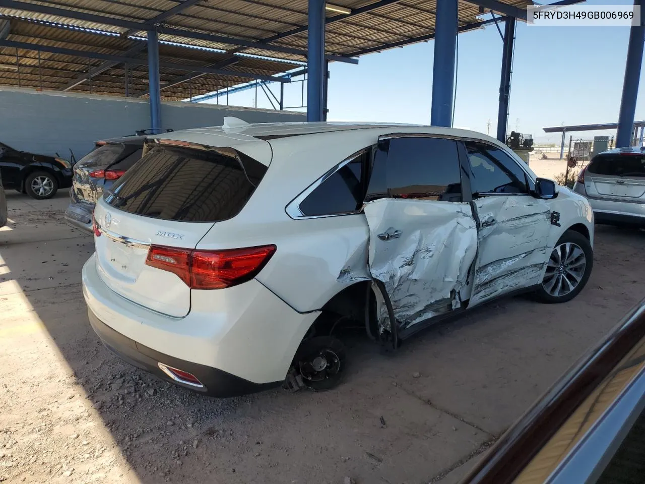 2016 Acura Mdx Technology VIN: 5FRYD3H49GB006969 Lot: 71499394