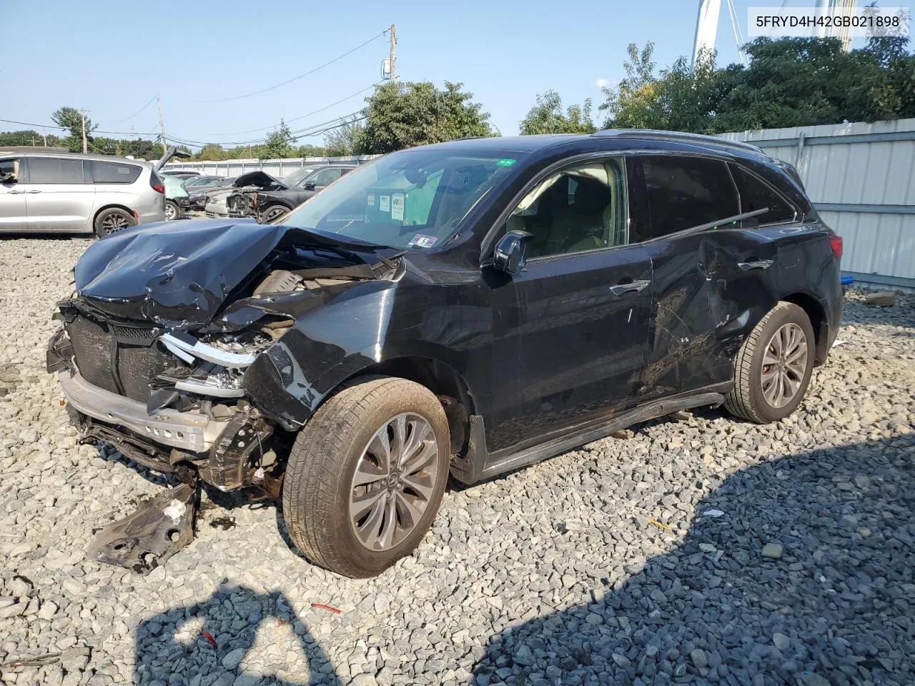 2016 Acura Mdx Technology VIN: 5FRYD4H42GB021898 Lot: 71530754