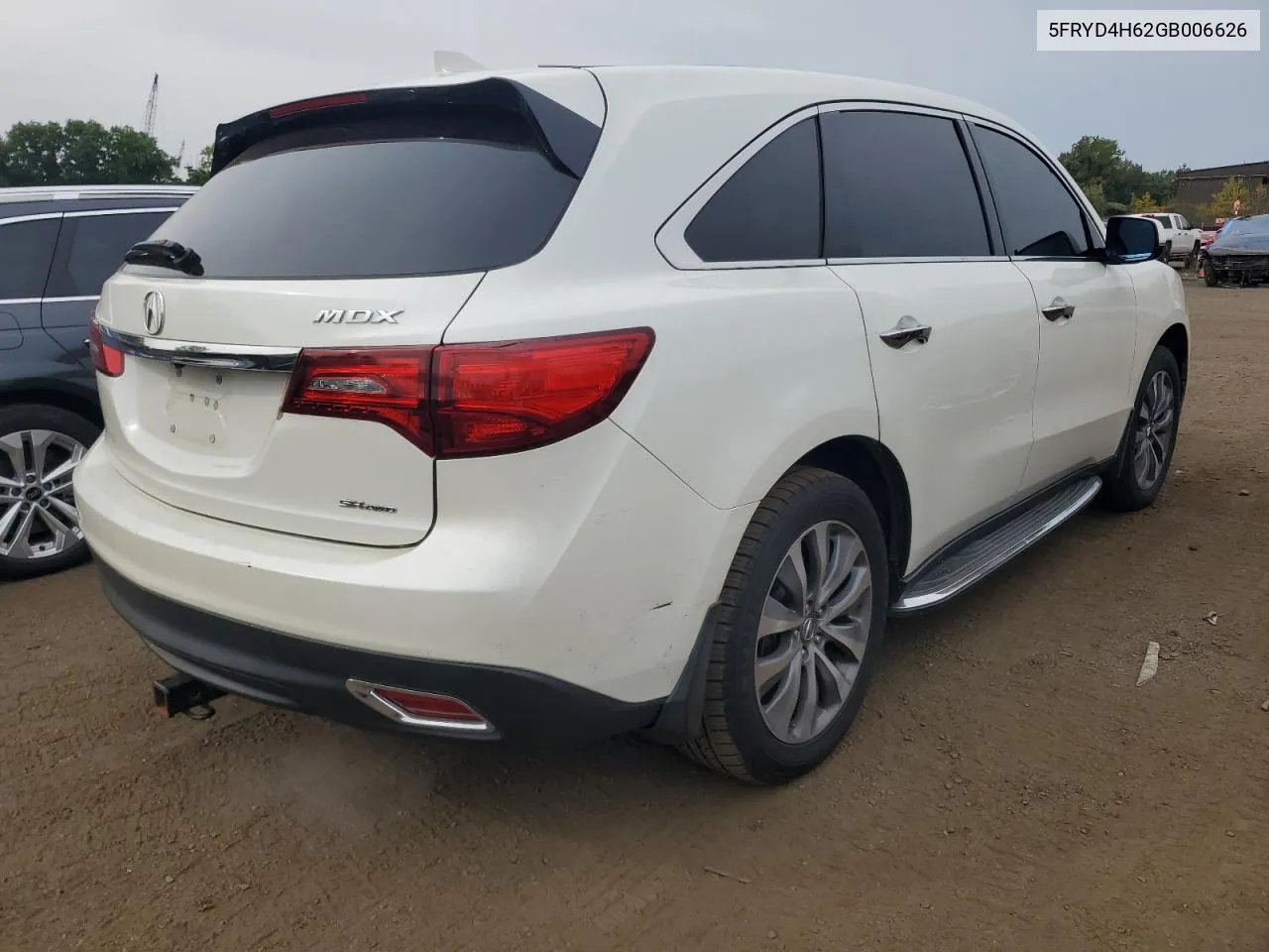 2016 Acura Mdx Technology VIN: 5FRYD4H62GB006626 Lot: 71731074