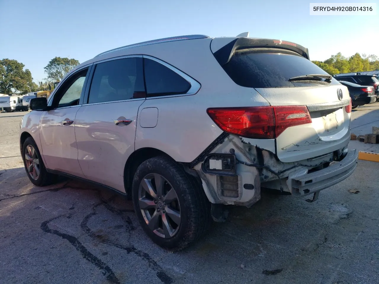 2016 Acura Mdx Advance VIN: 5FRYD4H92GB014316 Lot: 71984494