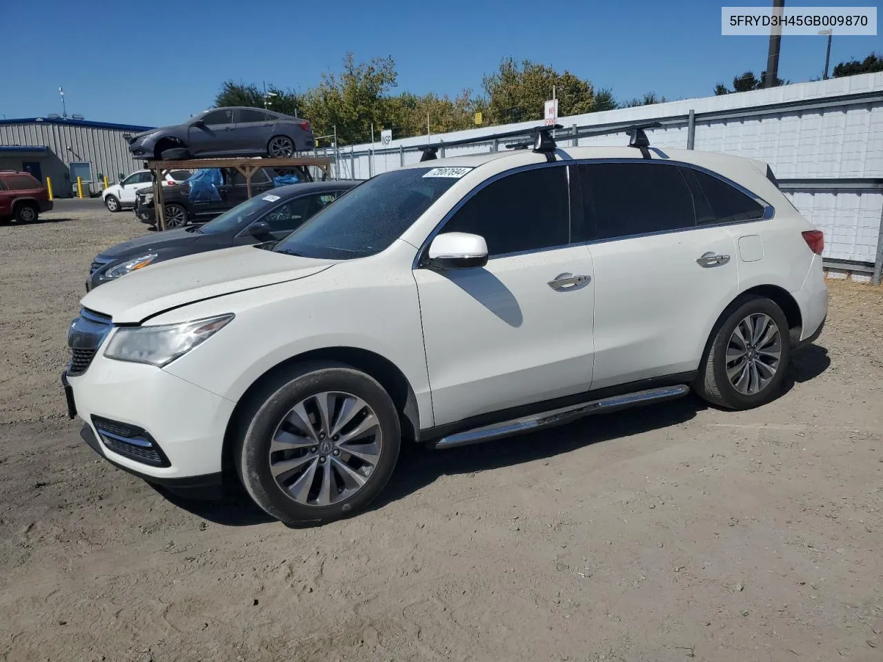 2016 Acura Mdx Technology VIN: 5FRYD3H45GB009870 Lot: 72087694