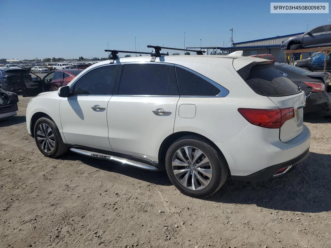 2016 Acura Mdx Technology VIN: 5FRYD3H45GB009870 Lot: 72087694