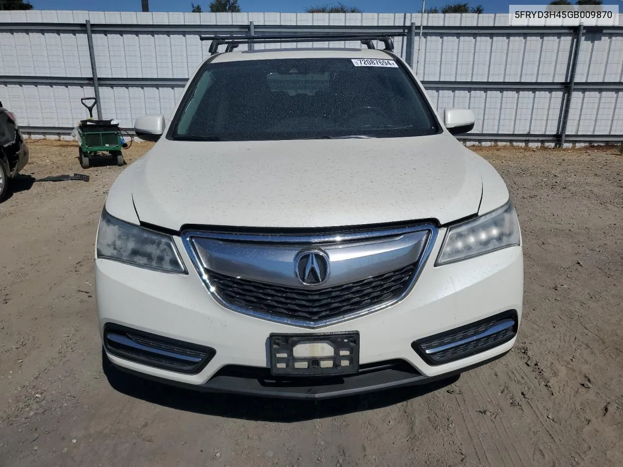 2016 Acura Mdx Technology VIN: 5FRYD3H45GB009870 Lot: 72087694