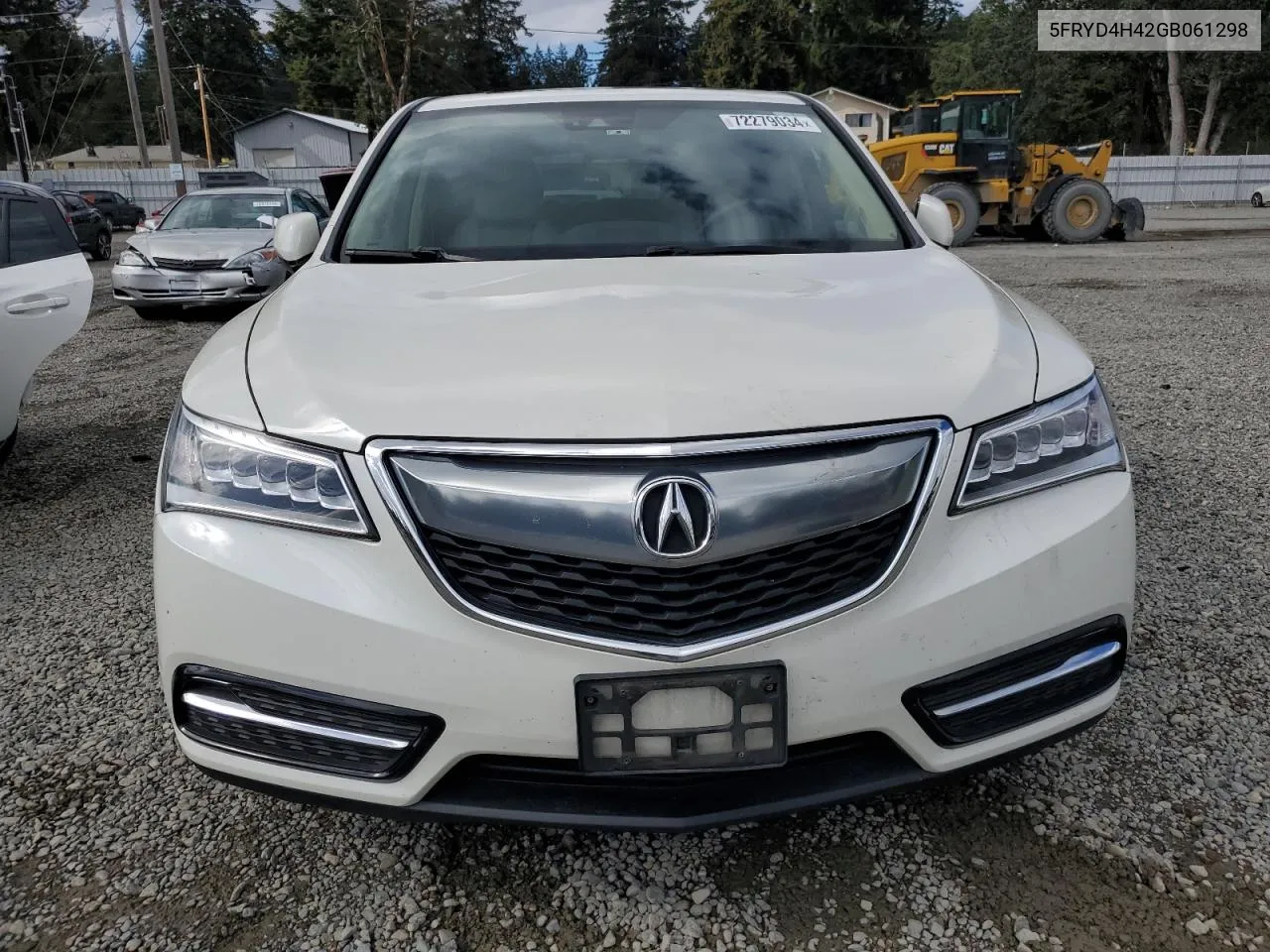 2016 Acura Mdx Technology VIN: 5FRYD4H42GB061298 Lot: 72279034