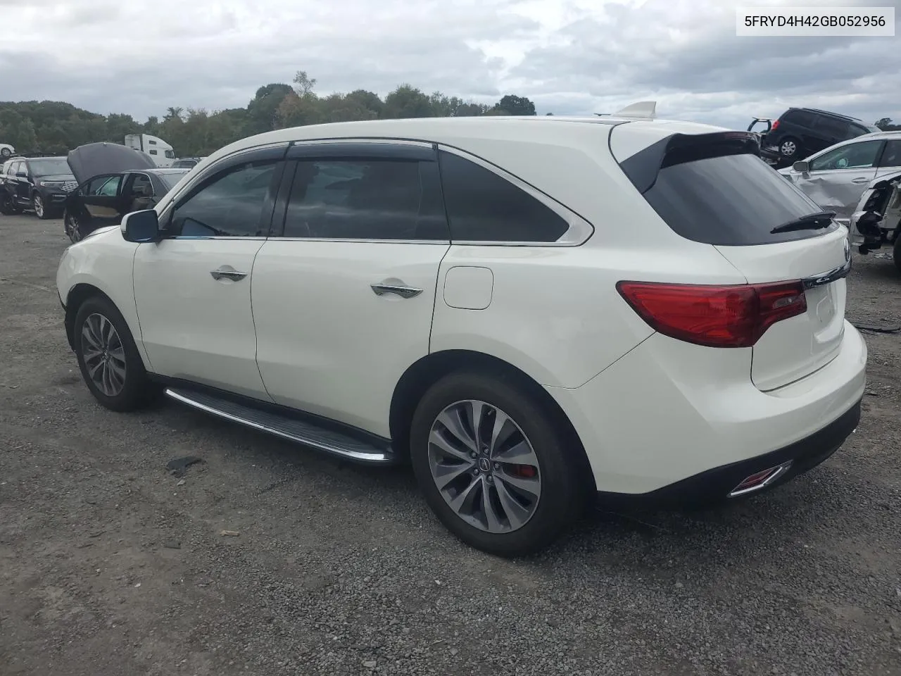 2016 Acura Mdx Technology VIN: 5FRYD4H42GB052956 Lot: 72413164