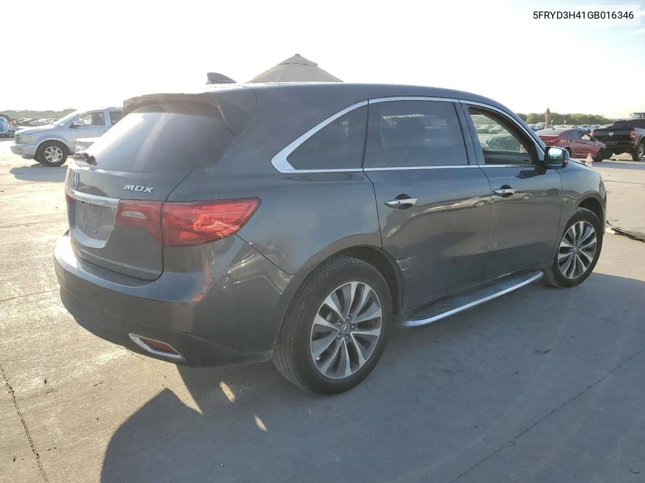 2016 Acura Mdx Technology VIN: 5FRYD3H41GB016346 Lot: 72695504