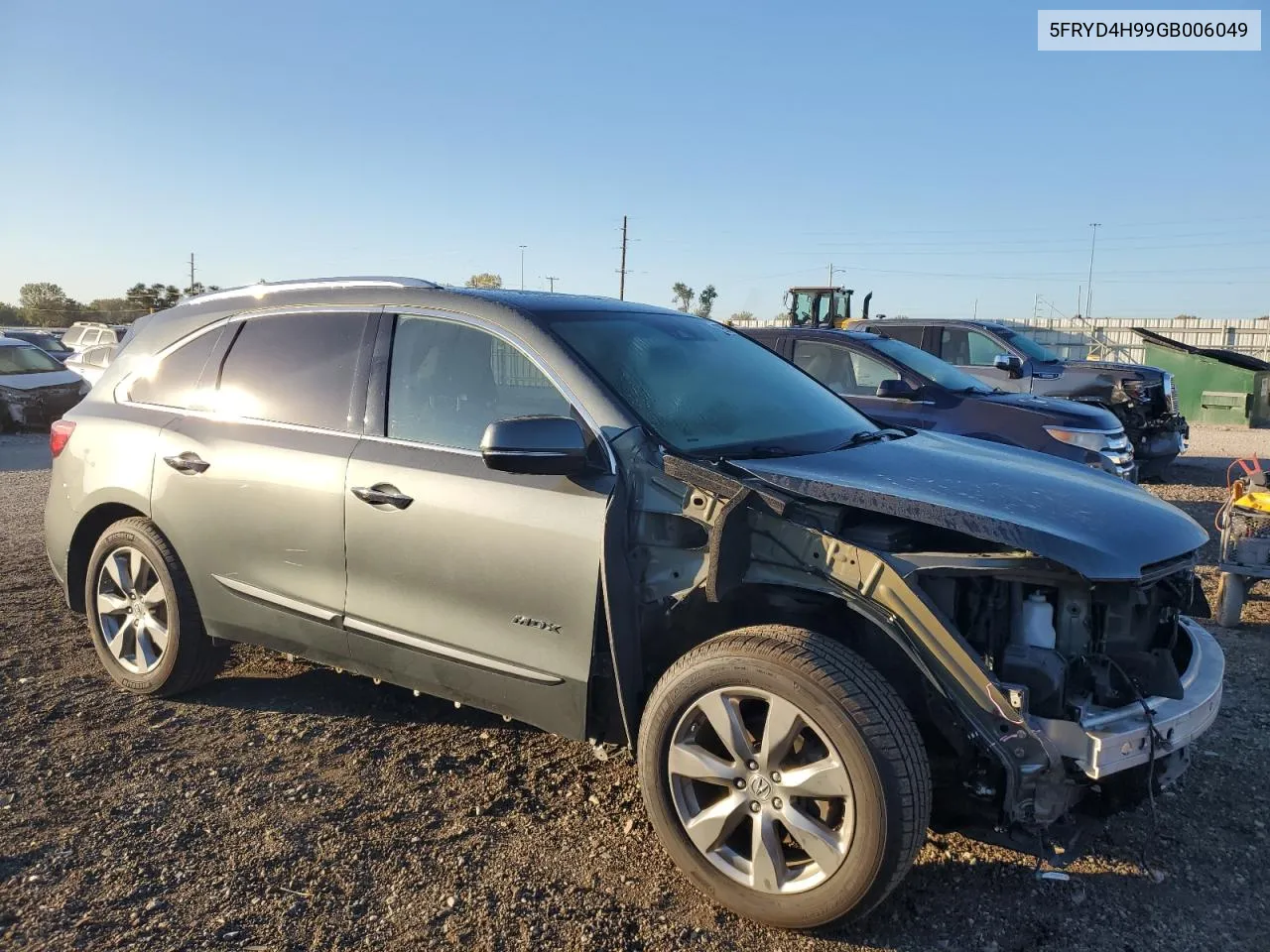 2016 Acura Mdx Advance VIN: 5FRYD4H99GB006049 Lot: 72993614