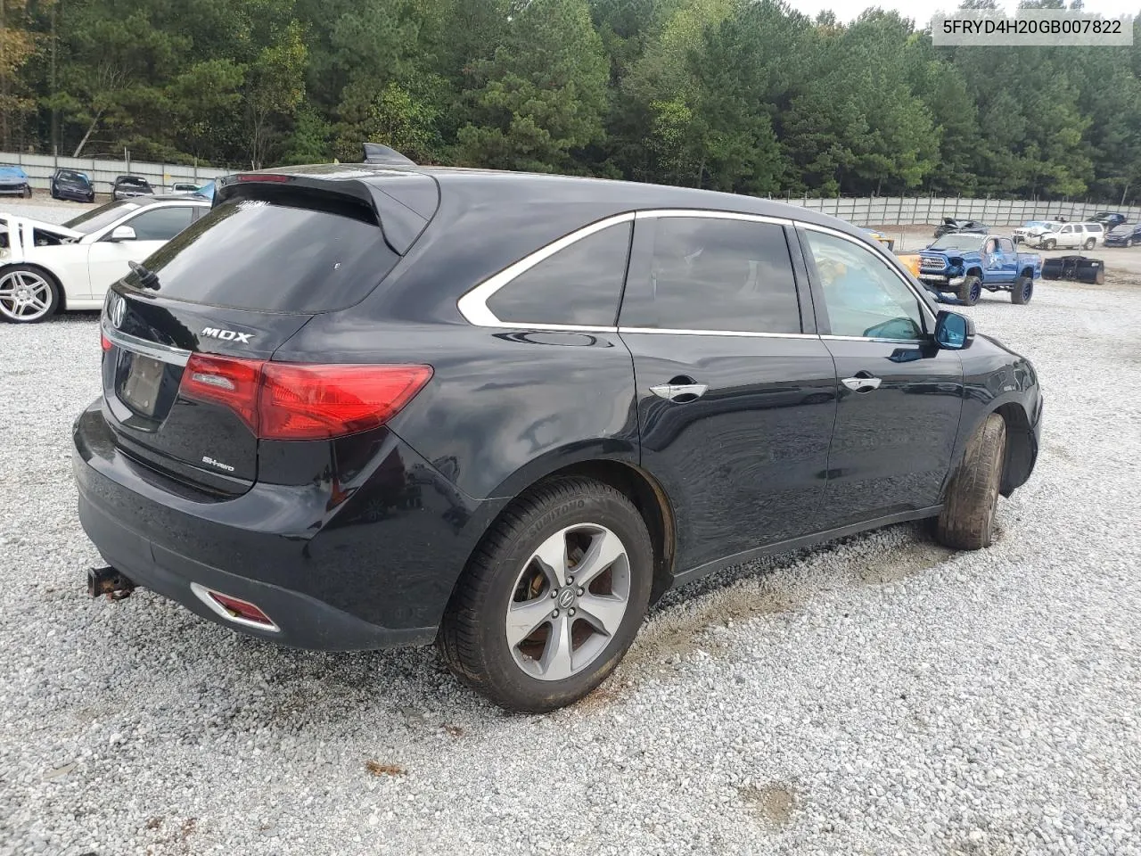 2016 Acura Mdx VIN: 5FRYD4H20GB007822 Lot: 73474854