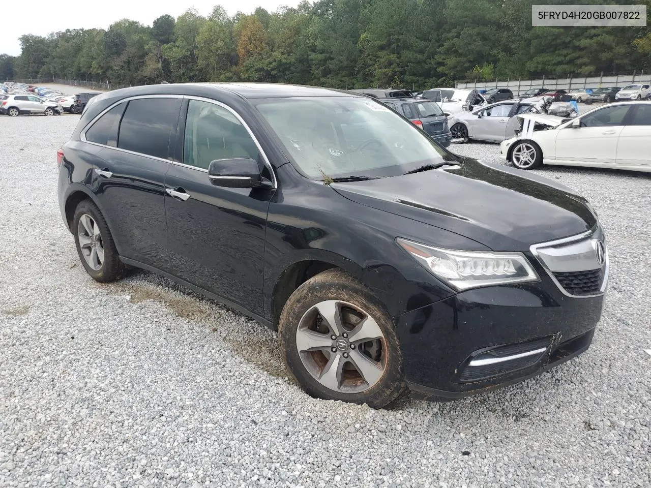 2016 Acura Mdx VIN: 5FRYD4H20GB007822 Lot: 73474854