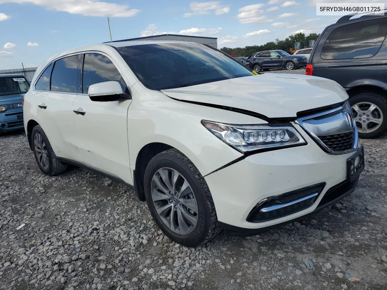 2016 Acura Mdx Technology VIN: 5FRYD3H46GB011725 Lot: 73499934