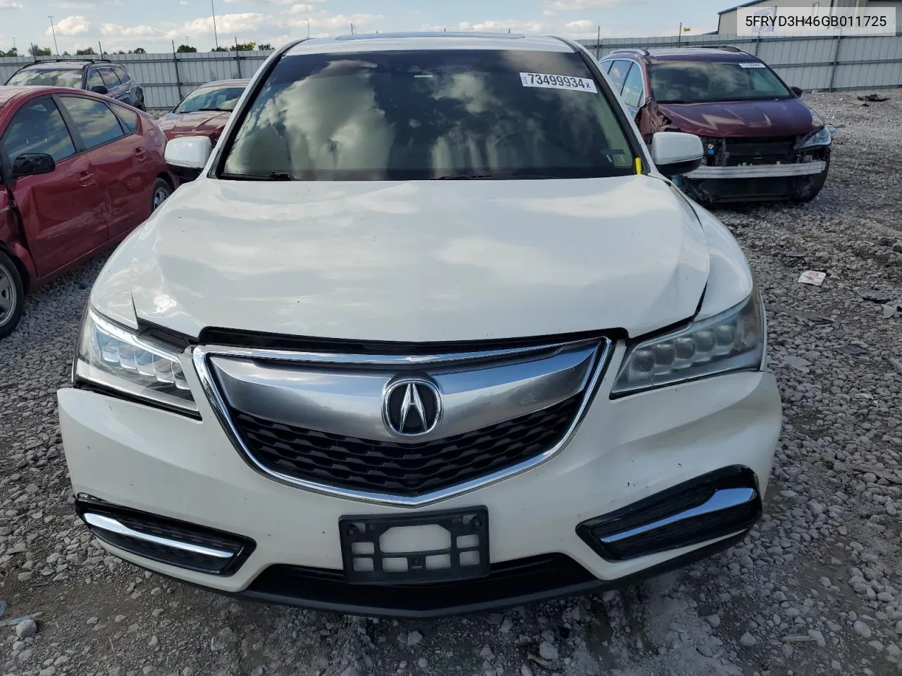 2016 Acura Mdx Technology VIN: 5FRYD3H46GB011725 Lot: 73499934