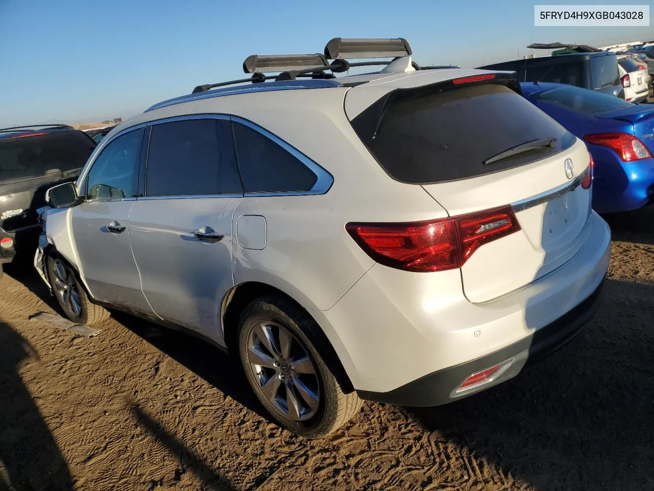 2016 Acura Mdx Advance VIN: 5FRYD4H9XGB043028 Lot: 74102854