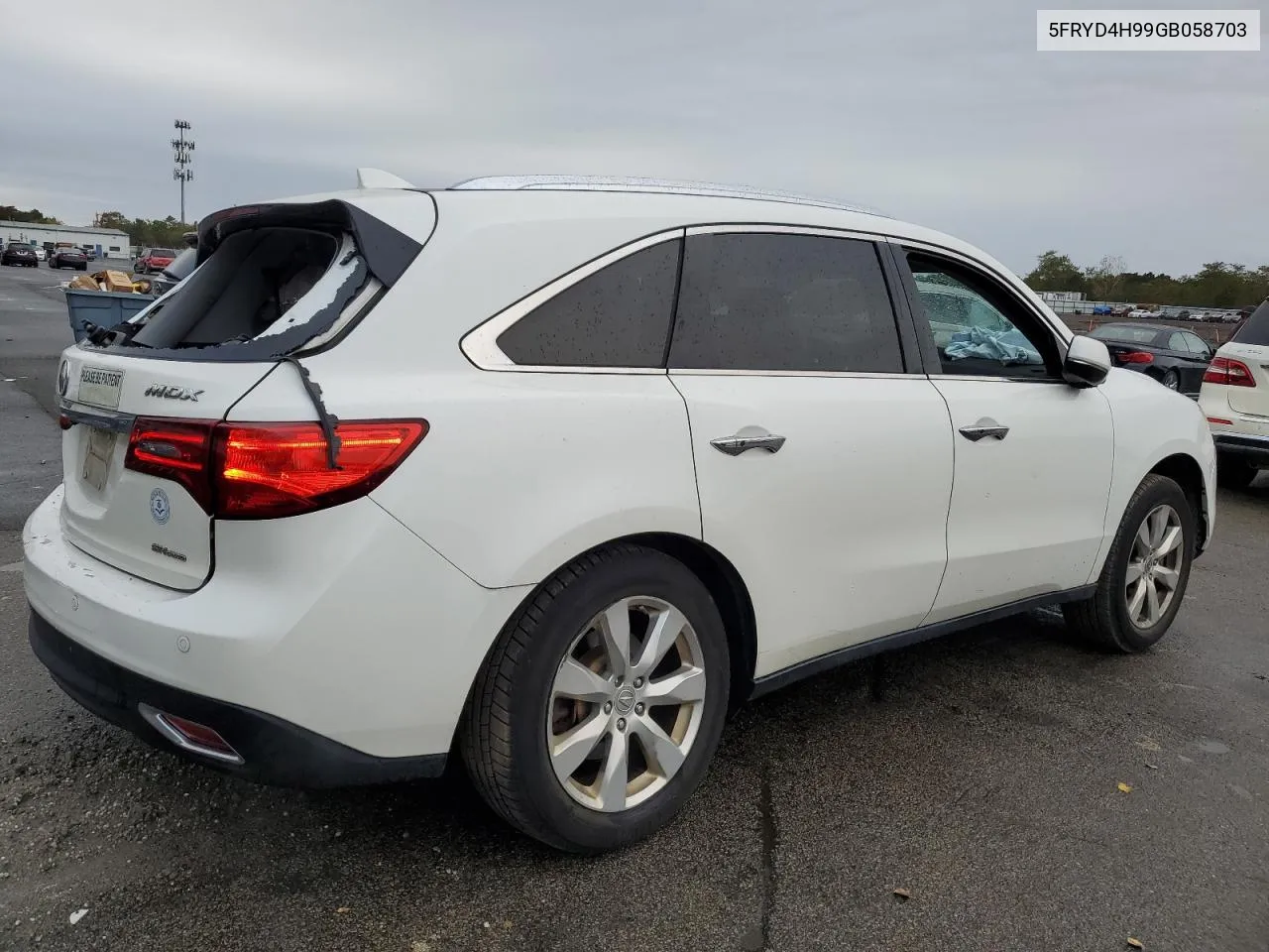 2016 Acura Mdx Advance VIN: 5FRYD4H99GB058703 Lot: 74216934