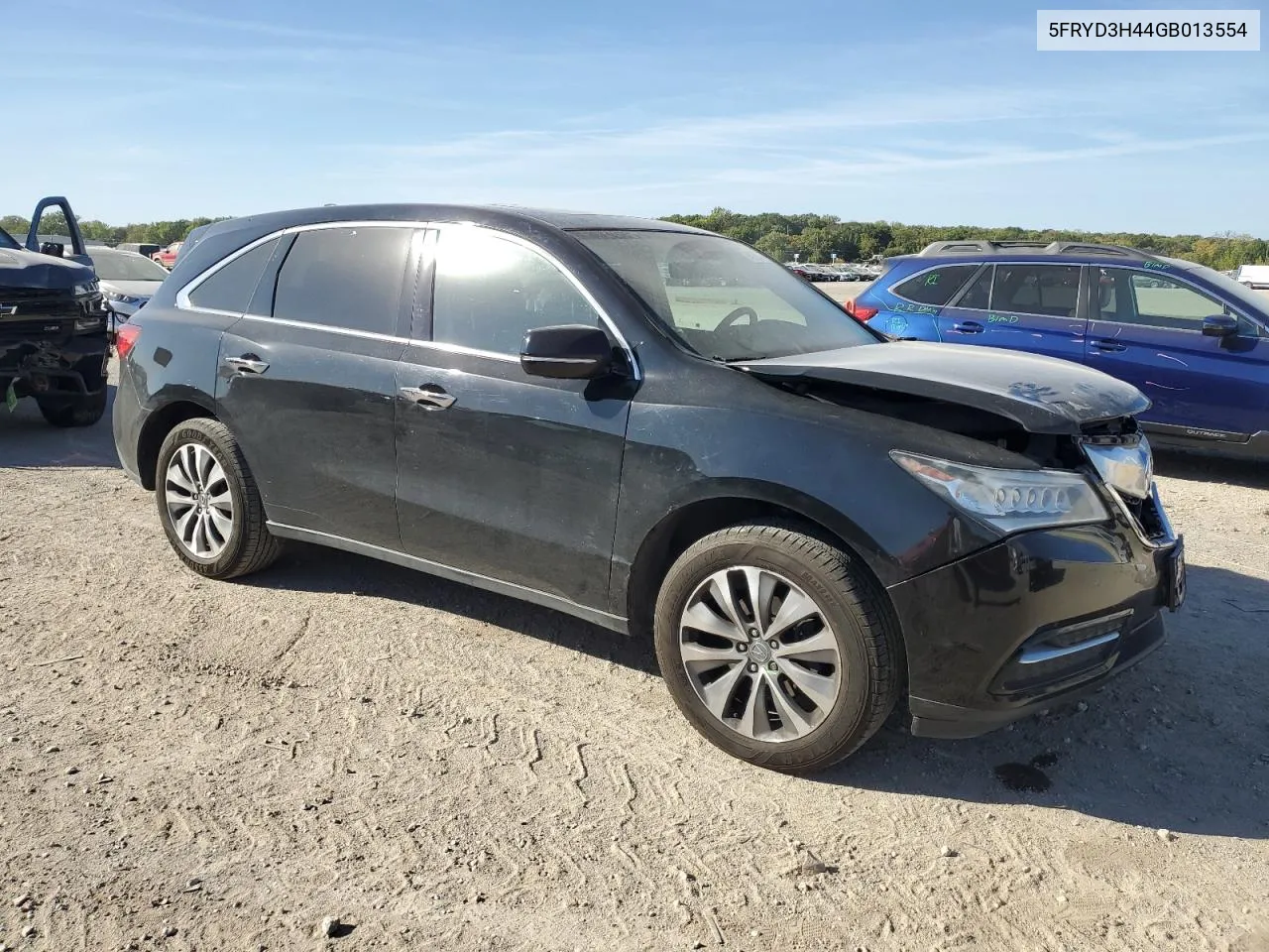 2016 Acura Mdx Technology VIN: 5FRYD3H44GB013554 Lot: 74218534