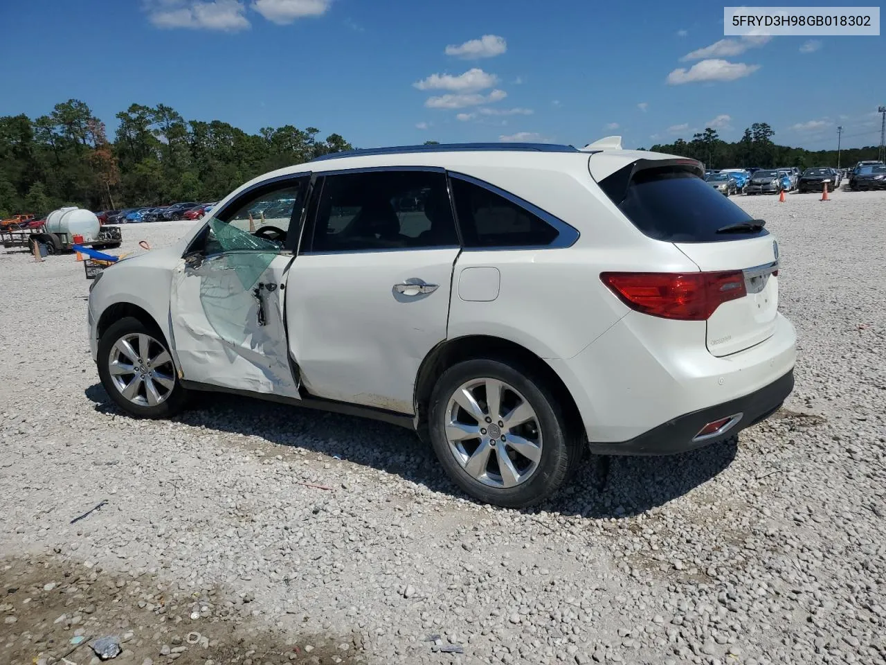 2016 Acura Mdx Advance VIN: 5FRYD3H98GB018302 Lot: 74260994