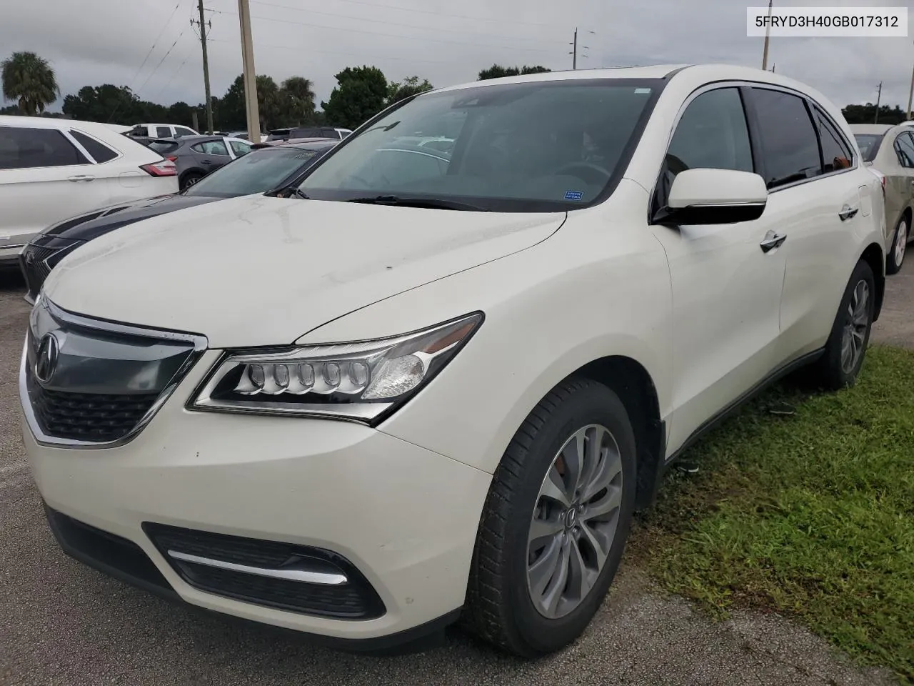 2016 Acura Mdx Technology VIN: 5FRYD3H40GB017312 Lot: 74525694