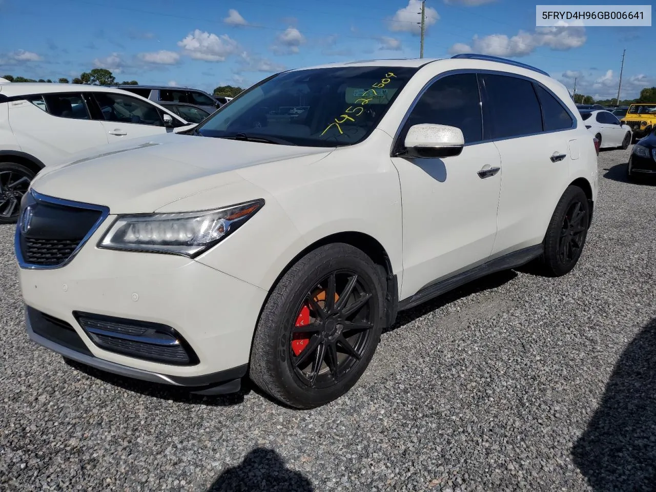 2016 Acura Mdx Advance VIN: 5FRYD4H96GB006641 Lot: 74527504