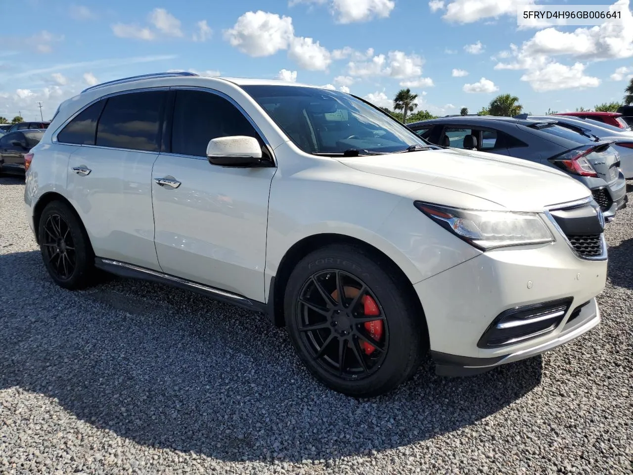 2016 Acura Mdx Advance VIN: 5FRYD4H96GB006641 Lot: 74527504