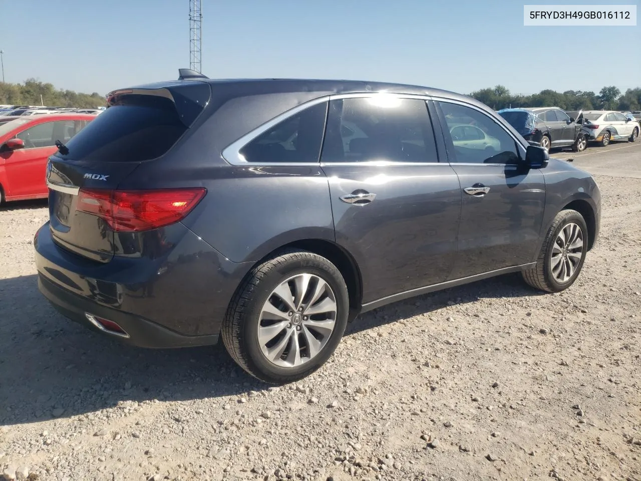 2016 Acura Mdx Technology VIN: 5FRYD3H49GB016112 Lot: 74682434