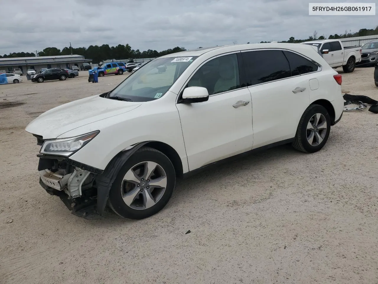 2016 Acura Mdx VIN: 5FRYD4H26GB061917 Lot: 74686974