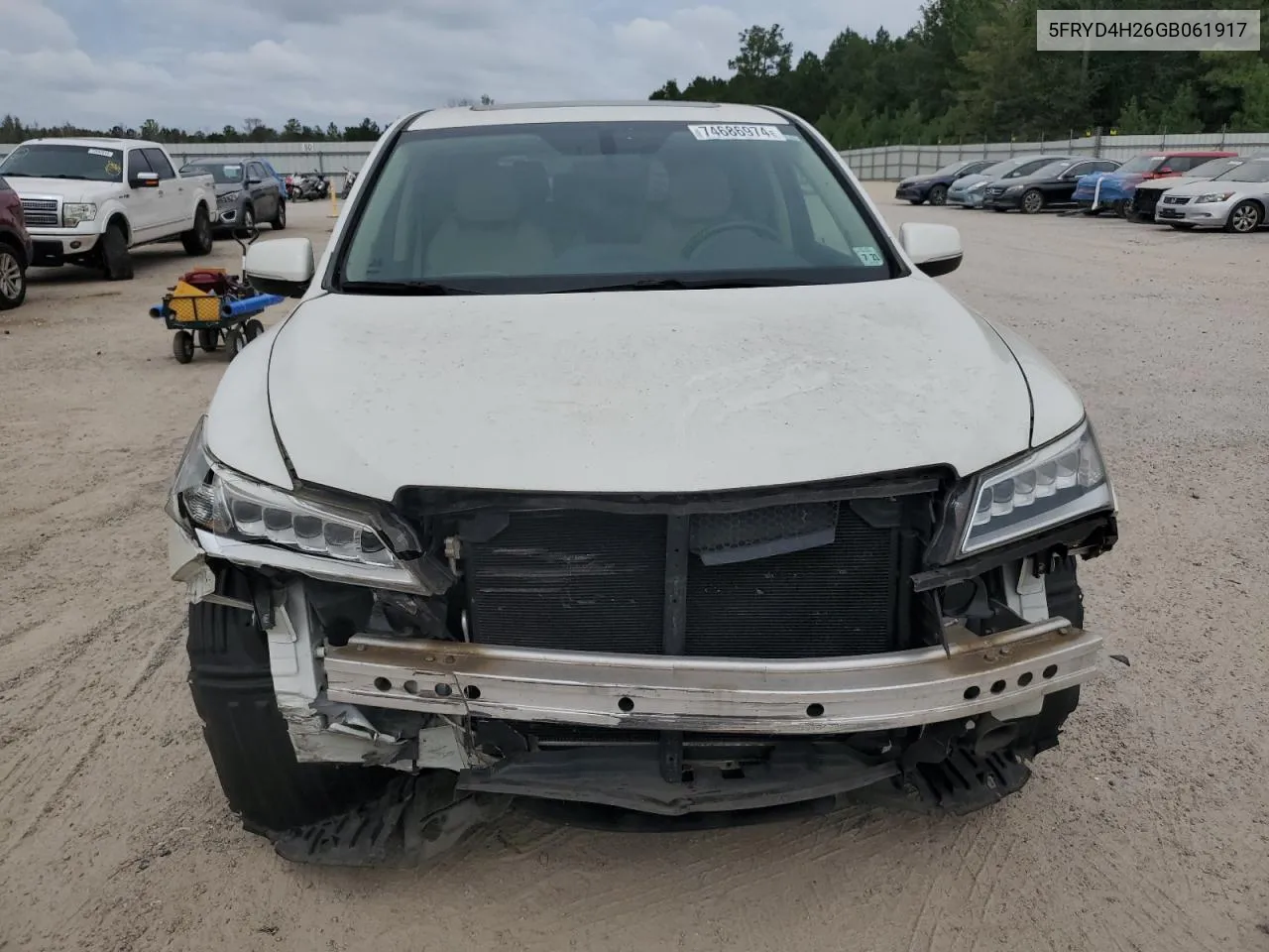 2016 Acura Mdx VIN: 5FRYD4H26GB061917 Lot: 74686974