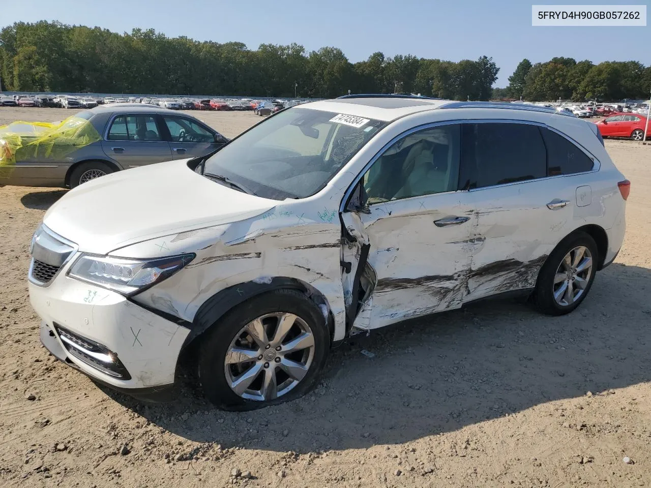 2016 Acura Mdx Advance VIN: 5FRYD4H90GB057262 Lot: 74745384