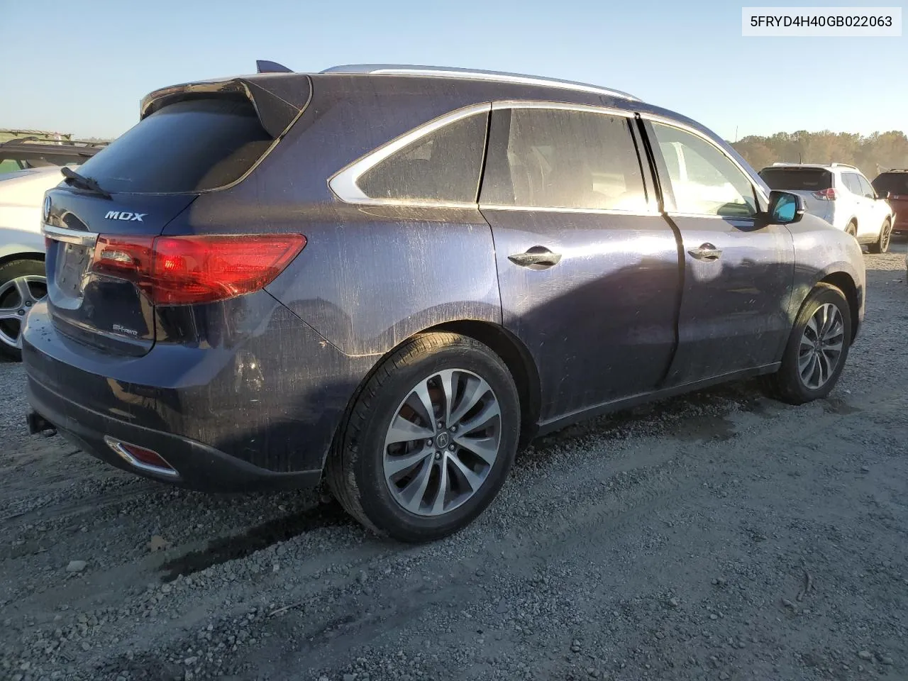 2016 Acura Mdx Technology VIN: 5FRYD4H40GB022063 Lot: 75048514