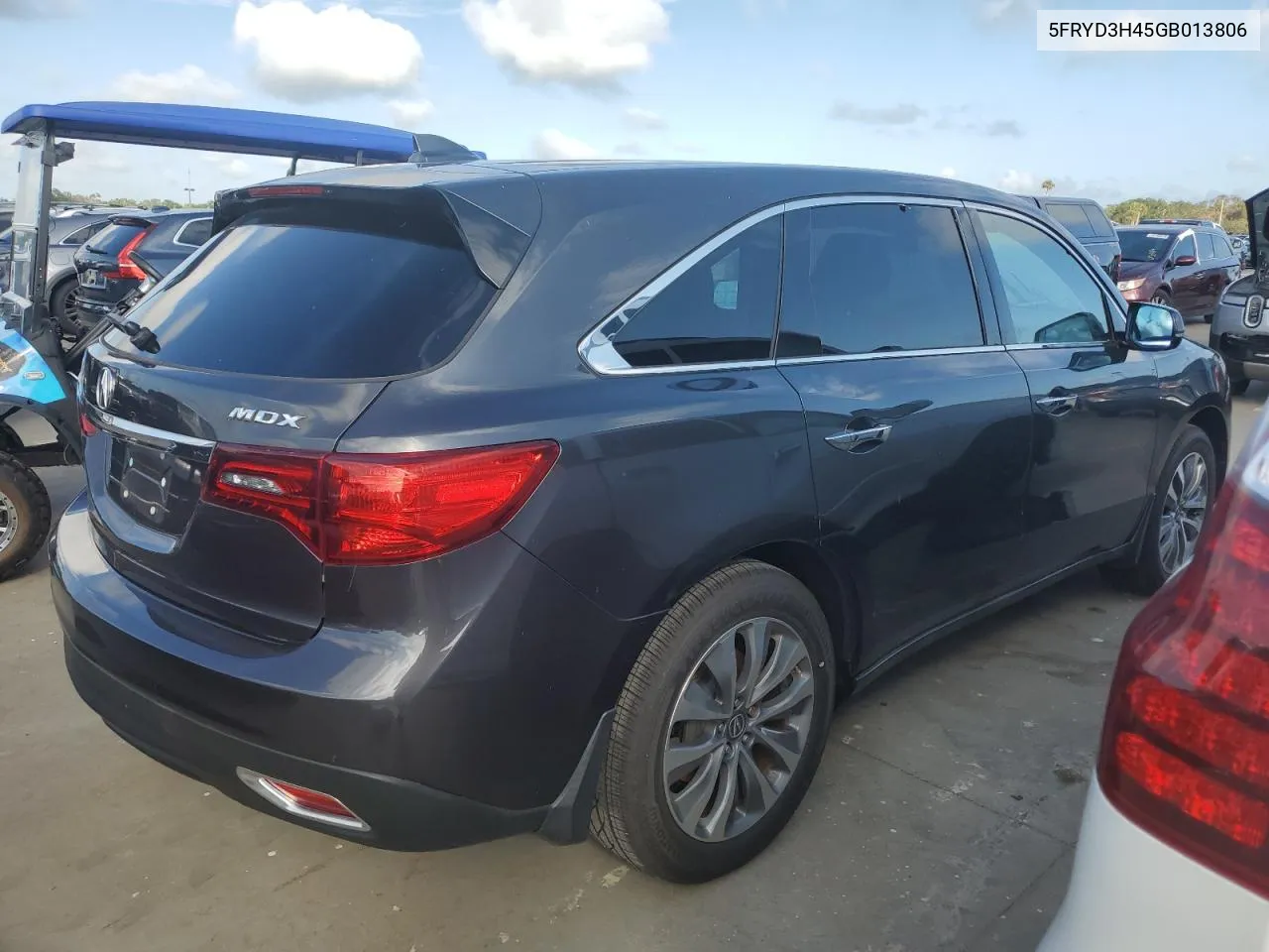 2016 Acura Mdx Technology VIN: 5FRYD3H45GB013806 Lot: 75056784