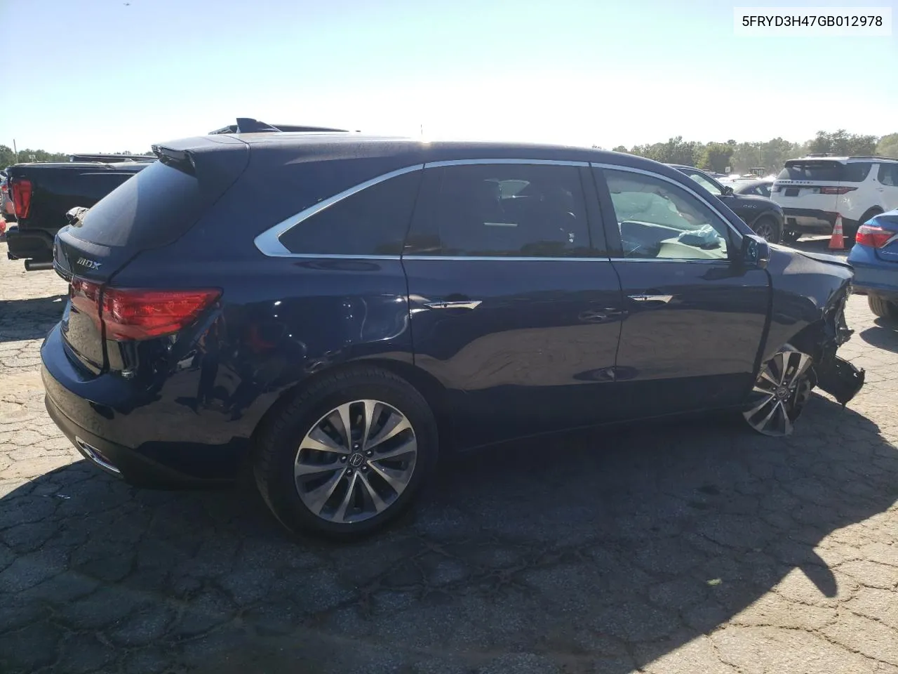 2016 Acura Mdx Technology VIN: 5FRYD3H47GB012978 Lot: 75173744