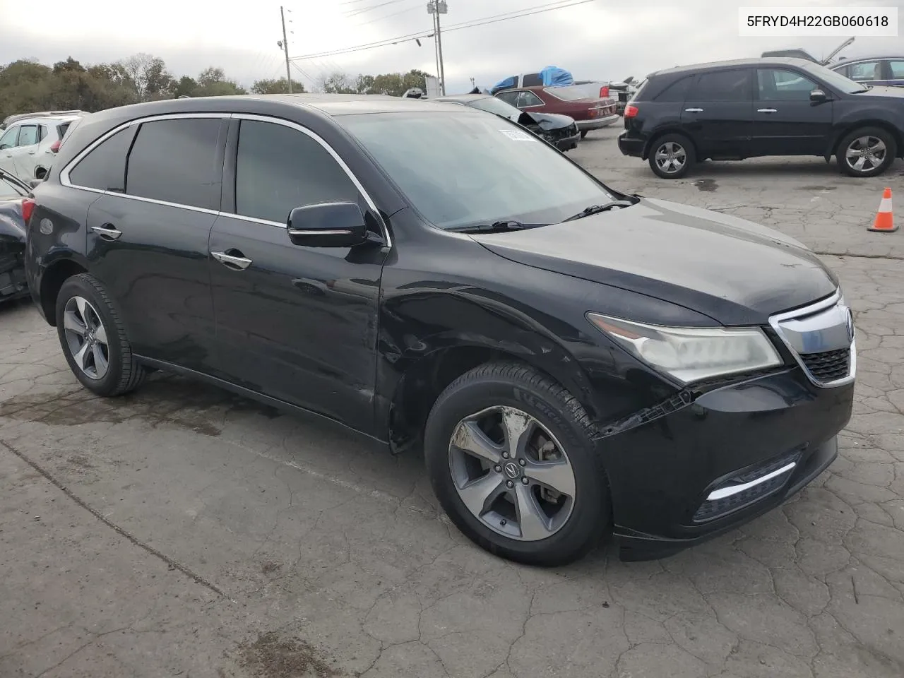 2016 Acura Mdx VIN: 5FRYD4H22GB060618 Lot: 75773714