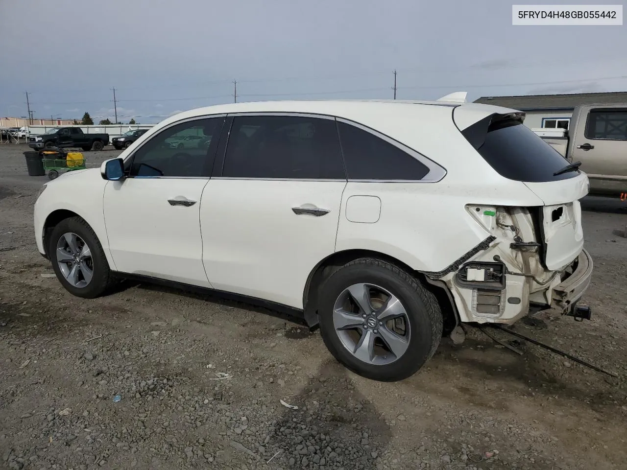 2016 Acura Mdx Technology VIN: 5FRYD4H48GB055442 Lot: 76138424