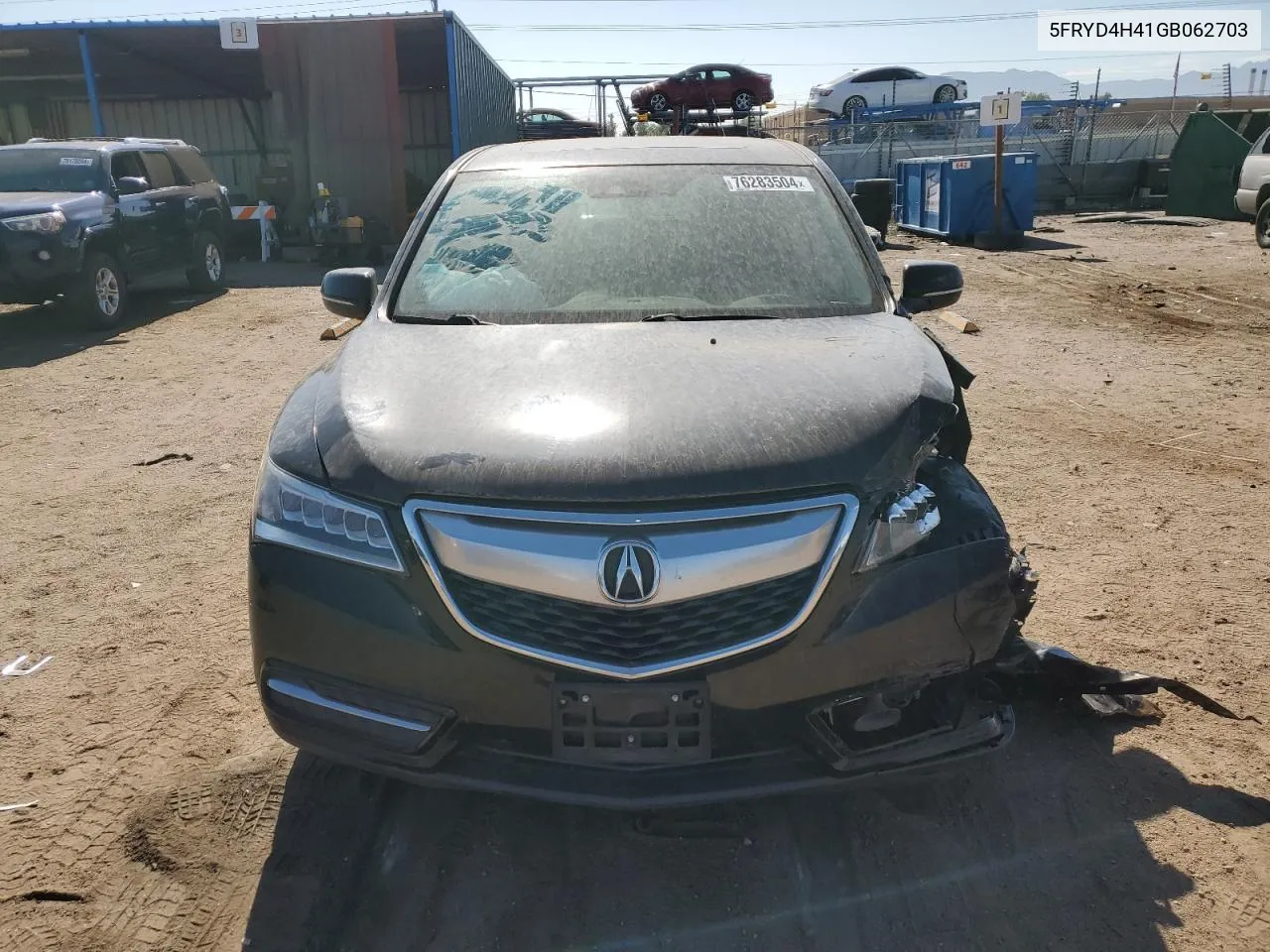 2016 Acura Mdx Technology VIN: 5FRYD4H41GB062703 Lot: 76283504