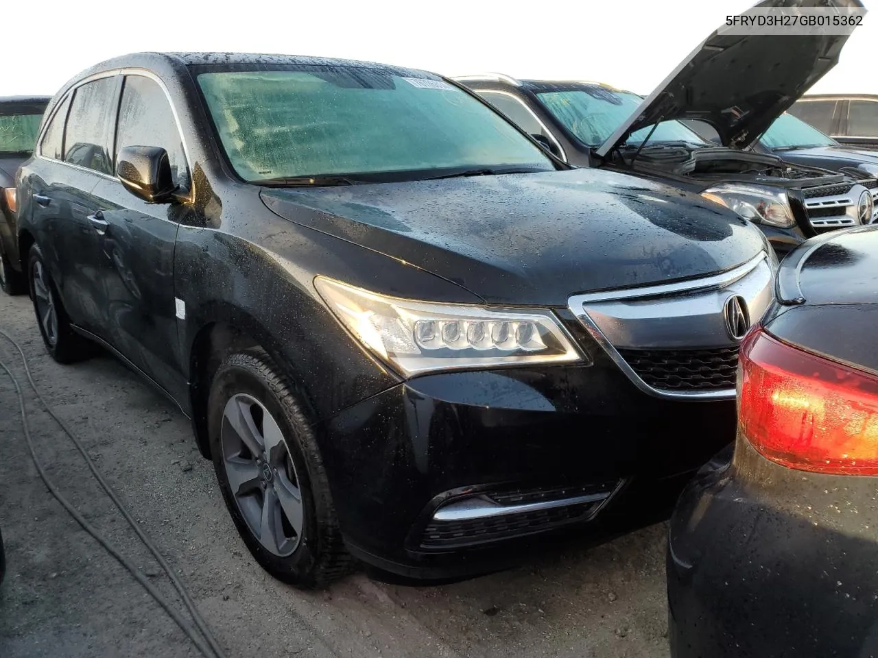 2016 Acura Mdx VIN: 5FRYD3H27GB015362 Lot: 76706614