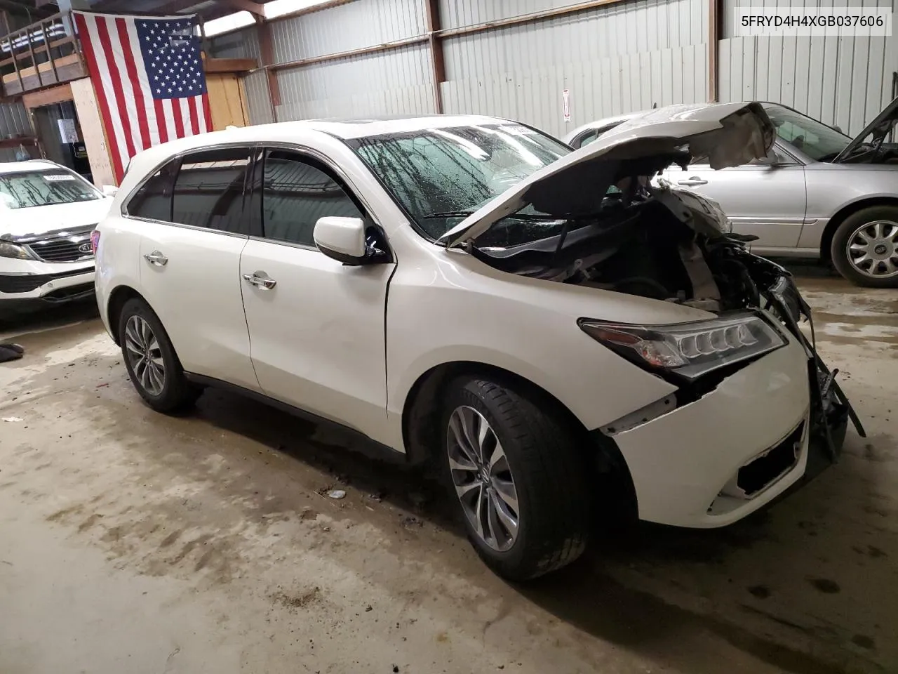 2016 Acura Mdx Technology VIN: 5FRYD4H4XGB037606 Lot: 76752984