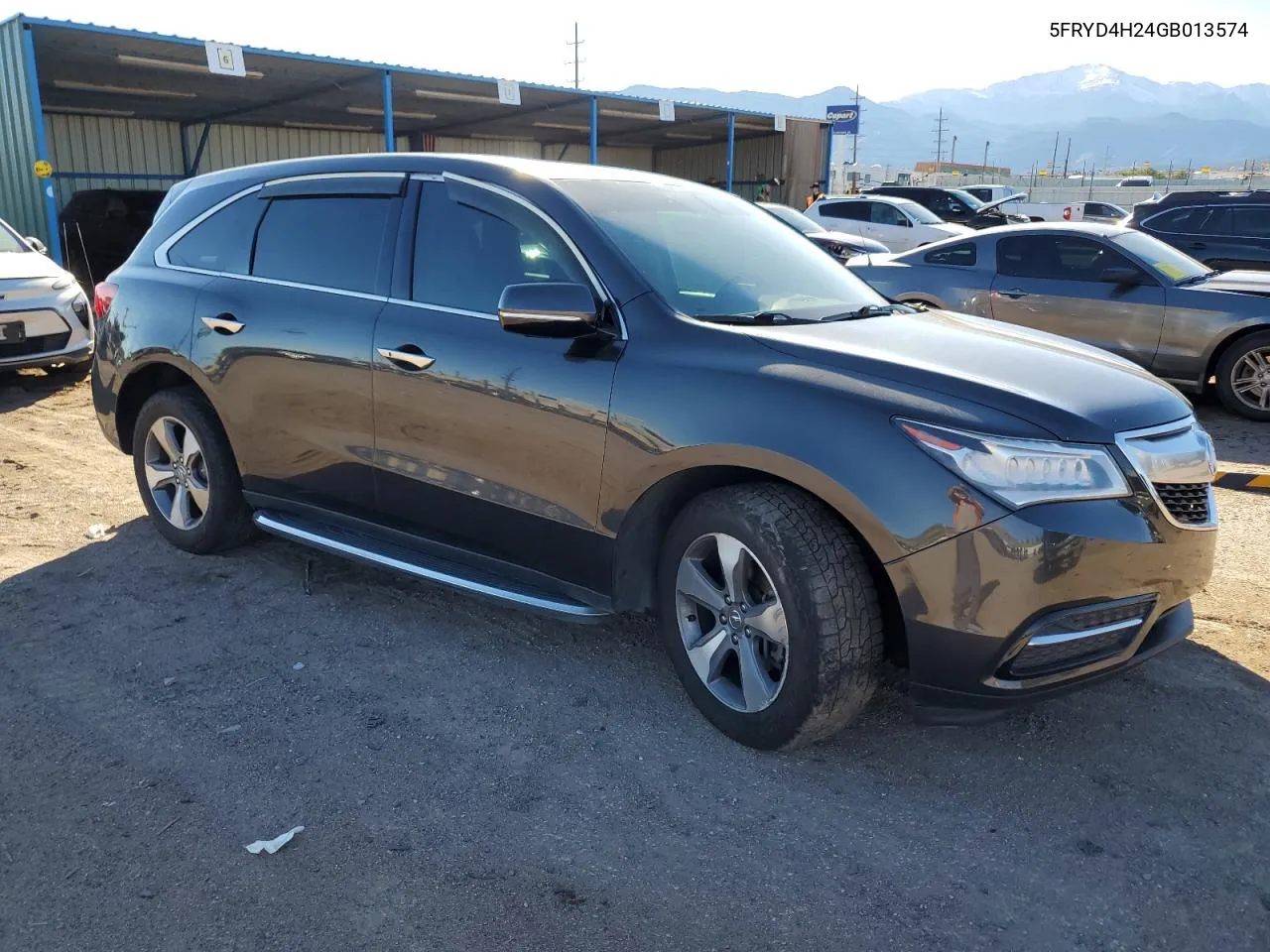 2016 Acura Mdx VIN: 5FRYD4H24GB013574 Lot: 76832784