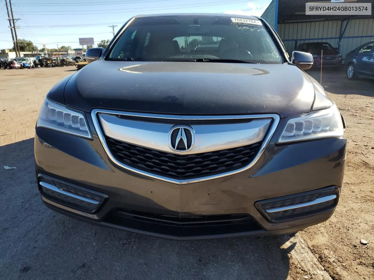 2016 Acura Mdx VIN: 5FRYD4H24GB013574 Lot: 76832784