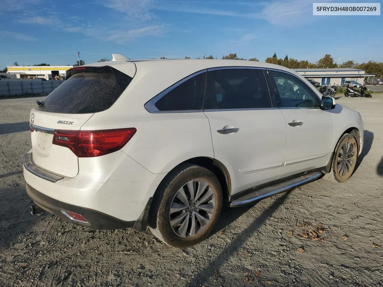 2016 Acura Mdx Technology VIN: 5FRYD3H48GB007269 Lot: 77193594