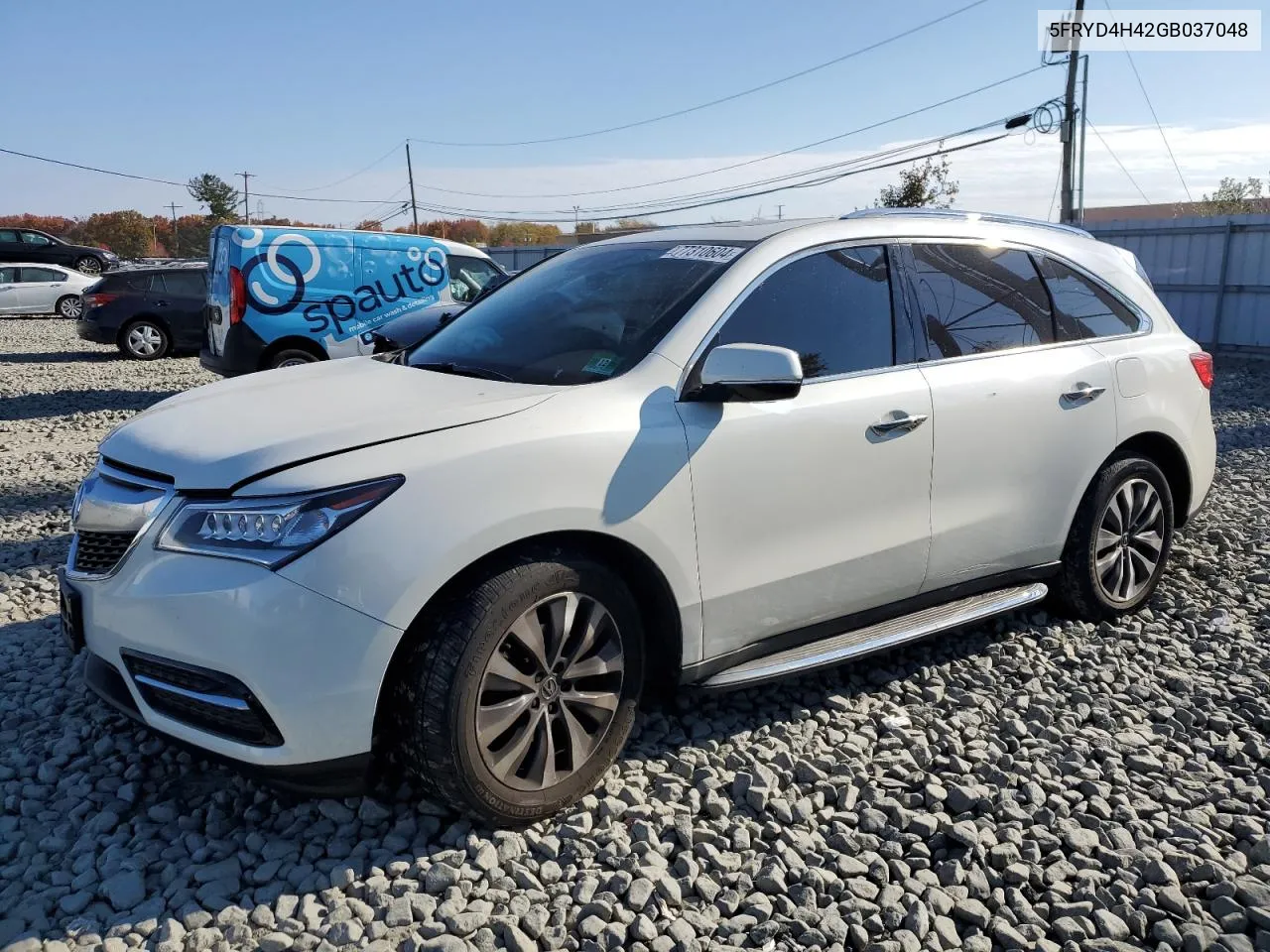 2016 Acura Mdx Technology VIN: 5FRYD4H42GB037048 Lot: 77310604