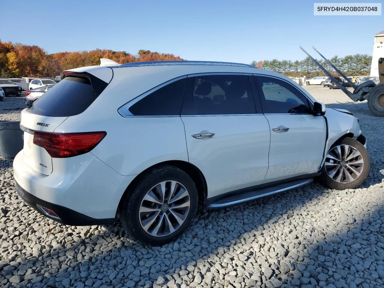 2016 Acura Mdx Technology VIN: 5FRYD4H42GB037048 Lot: 77310604