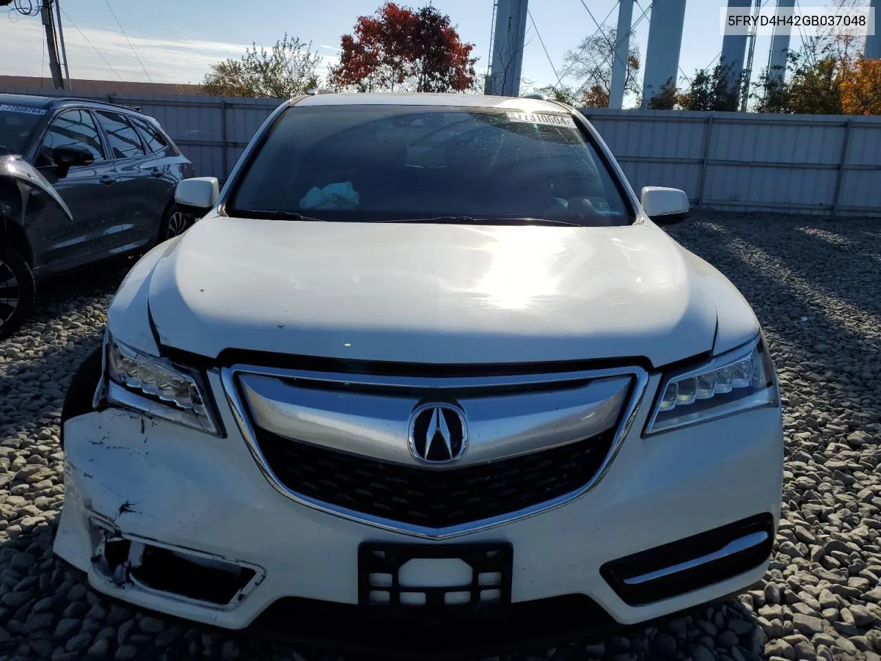 2016 Acura Mdx Technology VIN: 5FRYD4H42GB037048 Lot: 77310604