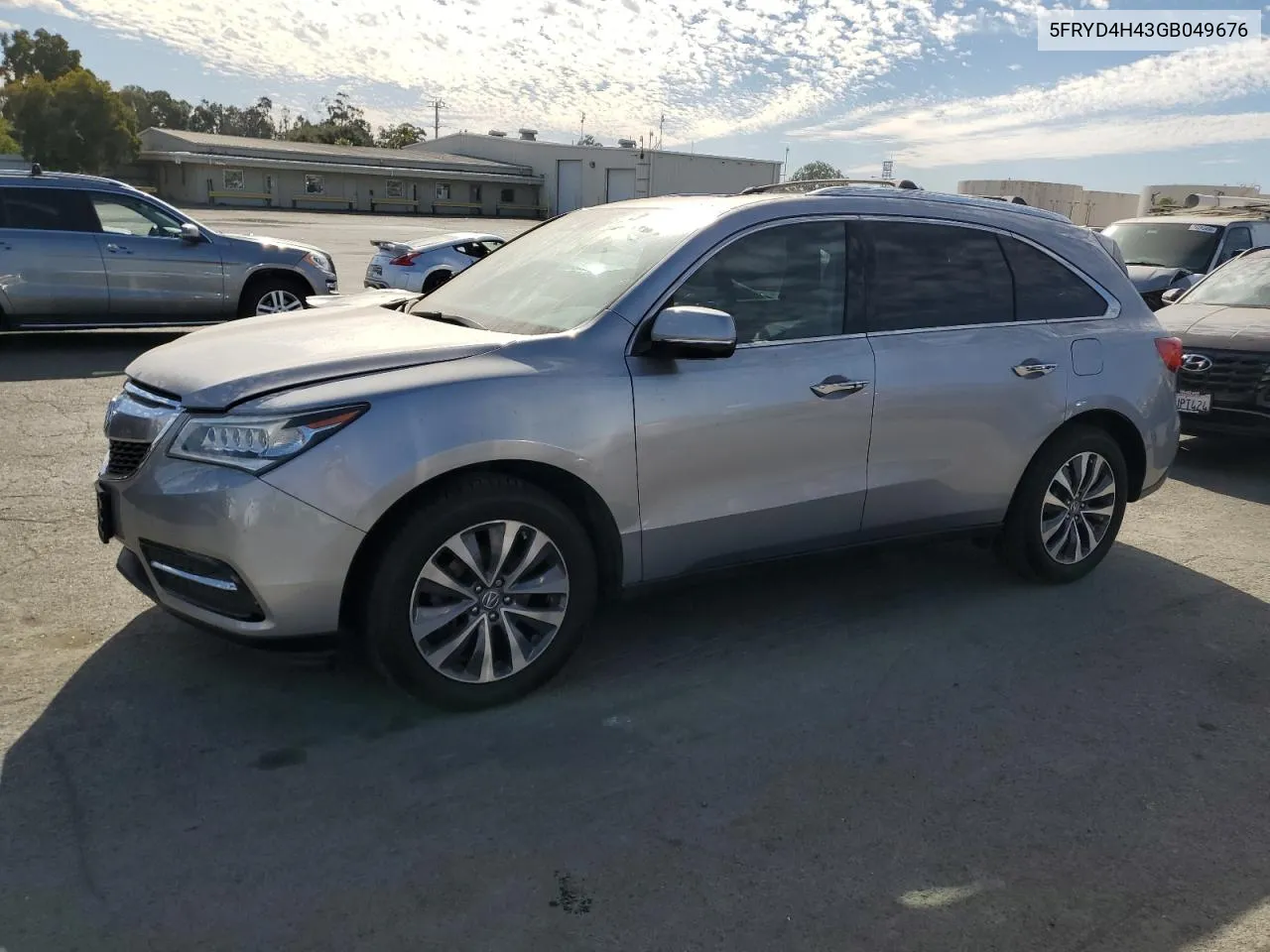 2016 Acura Mdx Technology VIN: 5FRYD4H43GB049676 Lot: 78093954