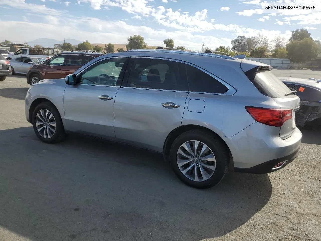 2016 Acura Mdx Technology VIN: 5FRYD4H43GB049676 Lot: 78093954