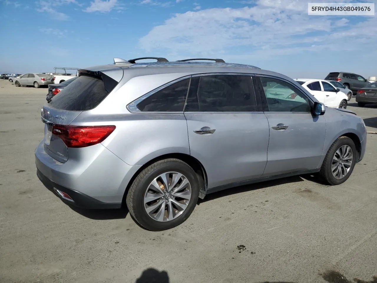 2016 Acura Mdx Technology VIN: 5FRYD4H43GB049676 Lot: 78093954