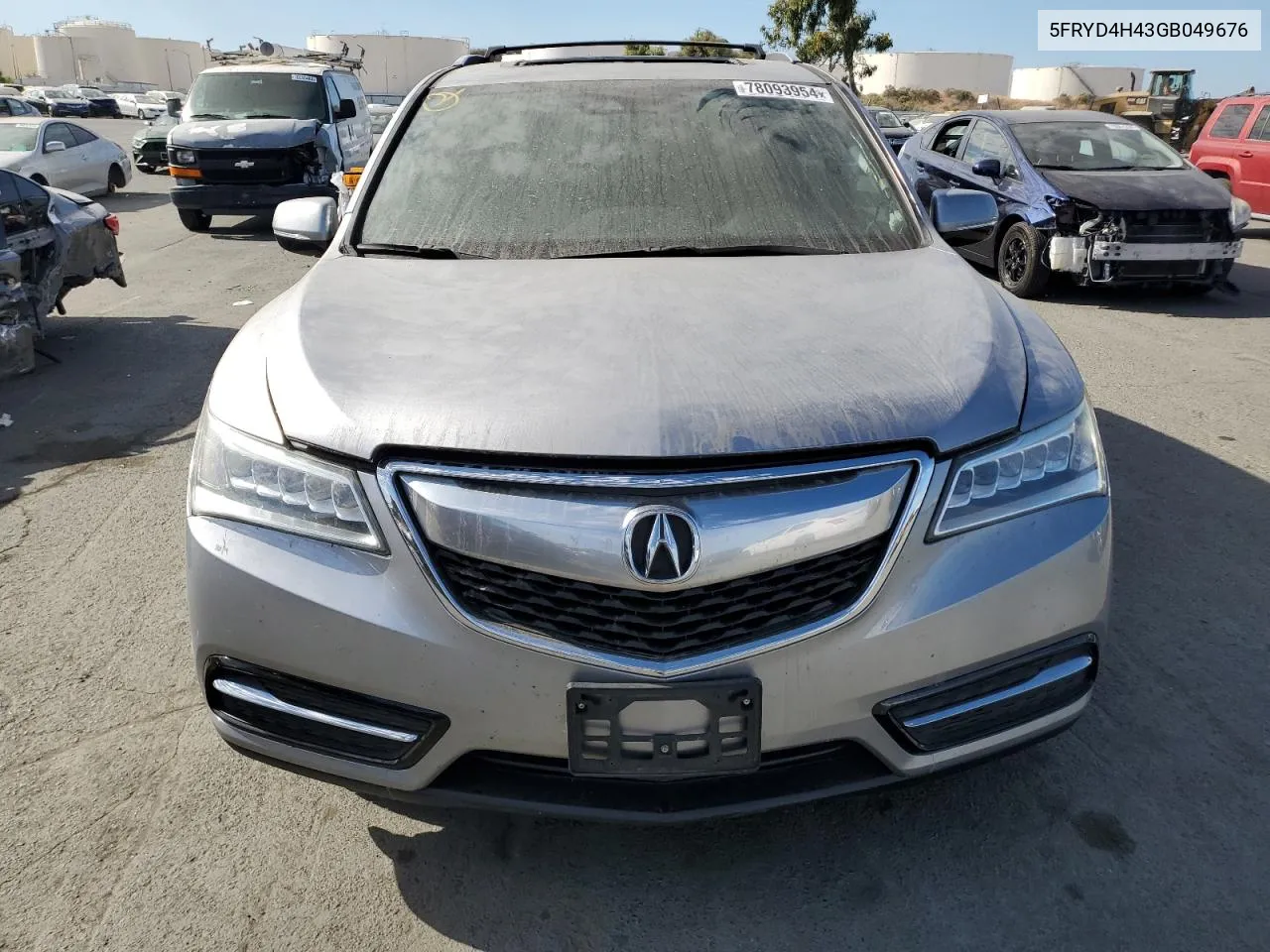 2016 Acura Mdx Technology VIN: 5FRYD4H43GB049676 Lot: 78093954