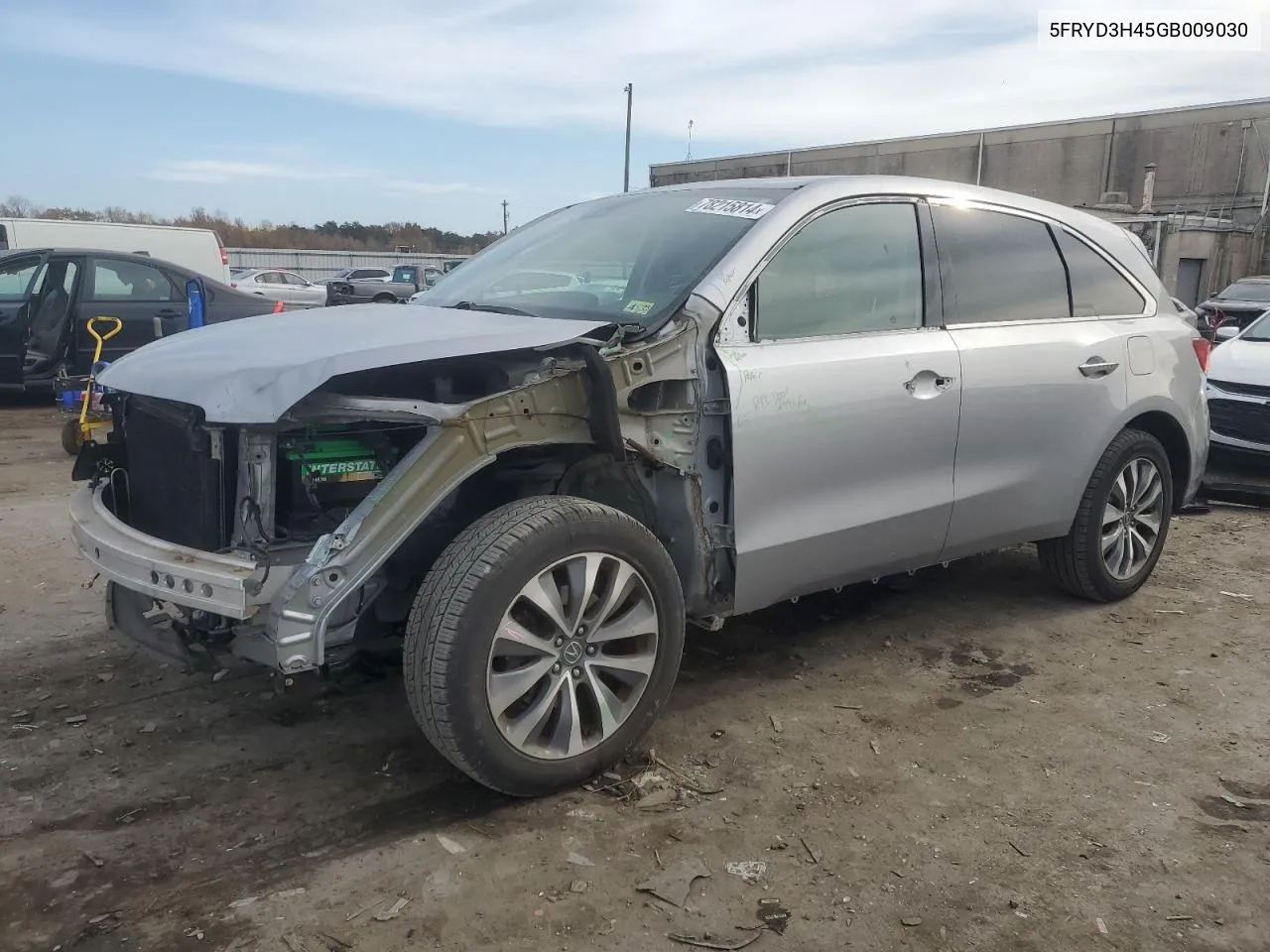 2016 Acura Mdx Technology VIN: 5FRYD3H45GB009030 Lot: 78215814