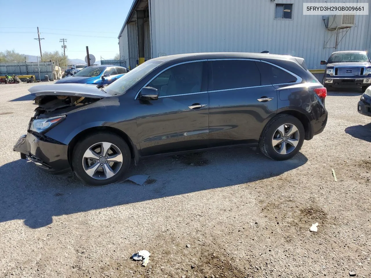 2016 Acura Mdx VIN: 5FRYD3H29GB009661 Lot: 78317214