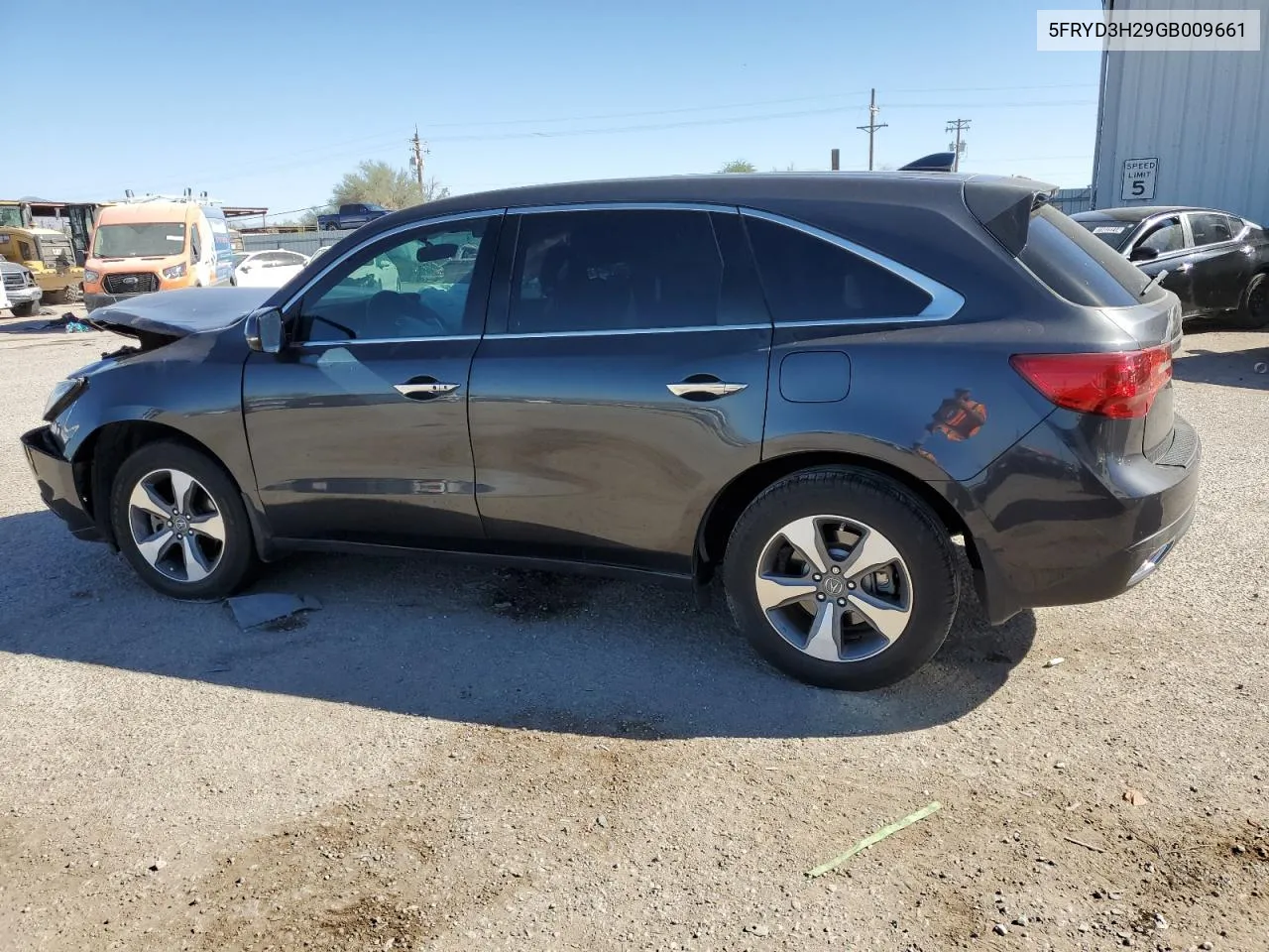 2016 Acura Mdx VIN: 5FRYD3H29GB009661 Lot: 78317214